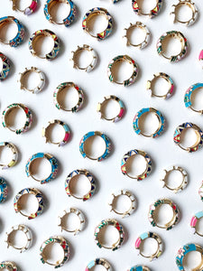 Enamel Hoop Earrings