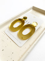 Load image into Gallery viewer, The Oval Mirror Earrings
