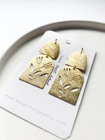 Load image into Gallery viewer, The Tulip Brass Earrings
