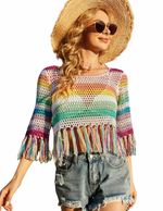 Load image into Gallery viewer, Rainbow Knit Sweater
