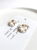 Load image into Gallery viewer, Enamel Hoop Earrings
