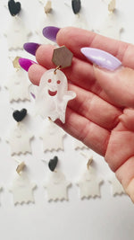 Load and play video in Gallery viewer, Boo-tiful Ghost Earrings
