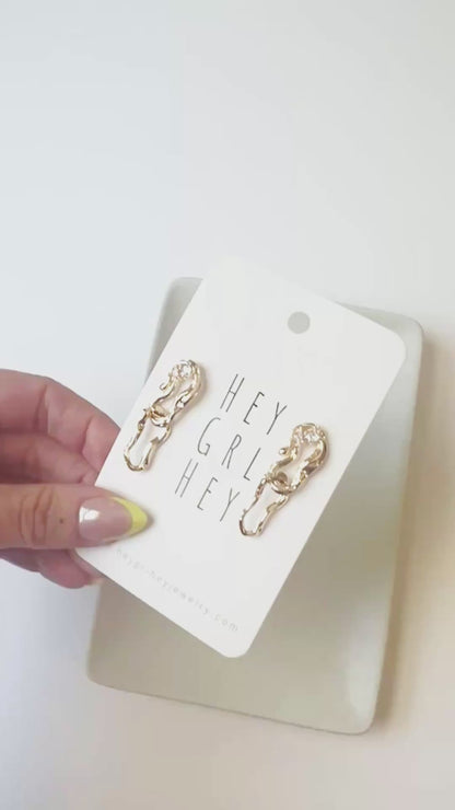 The Chain CZ Studs