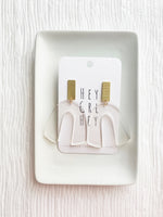 Load image into Gallery viewer, Clear Acrylic Arch Earrings

