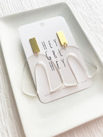 Load image into Gallery viewer, Clear Acrylic Arch Earrings
