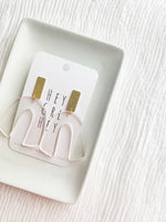 Load image into Gallery viewer, Clear Acrylic Arch Earrings
