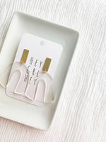 Load image into Gallery viewer, Clear Acrylic Arch Earrings
