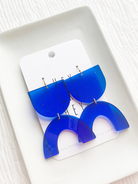 The Babe Earring in Cobalt