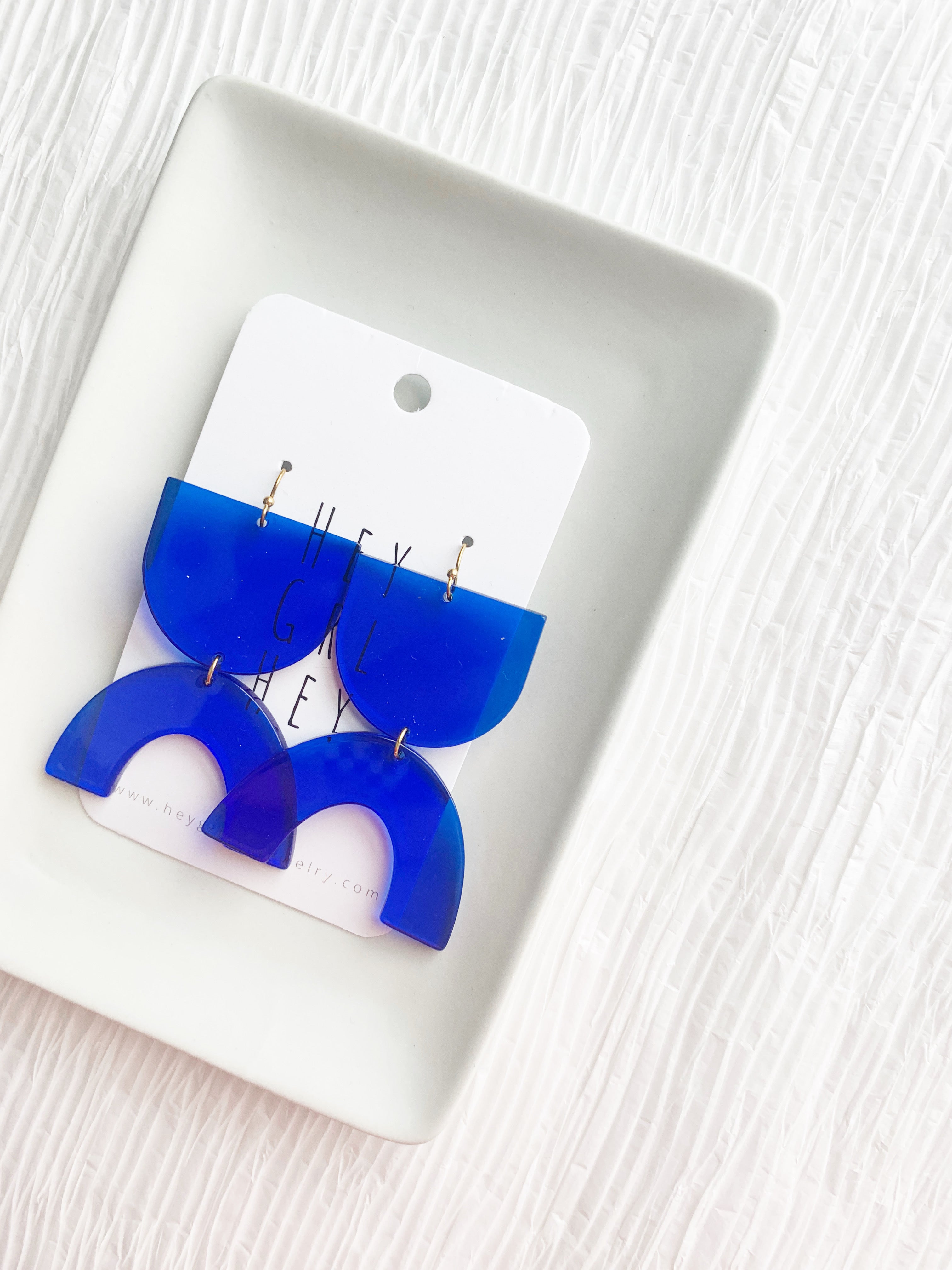 The Babe Earring in Cobalt