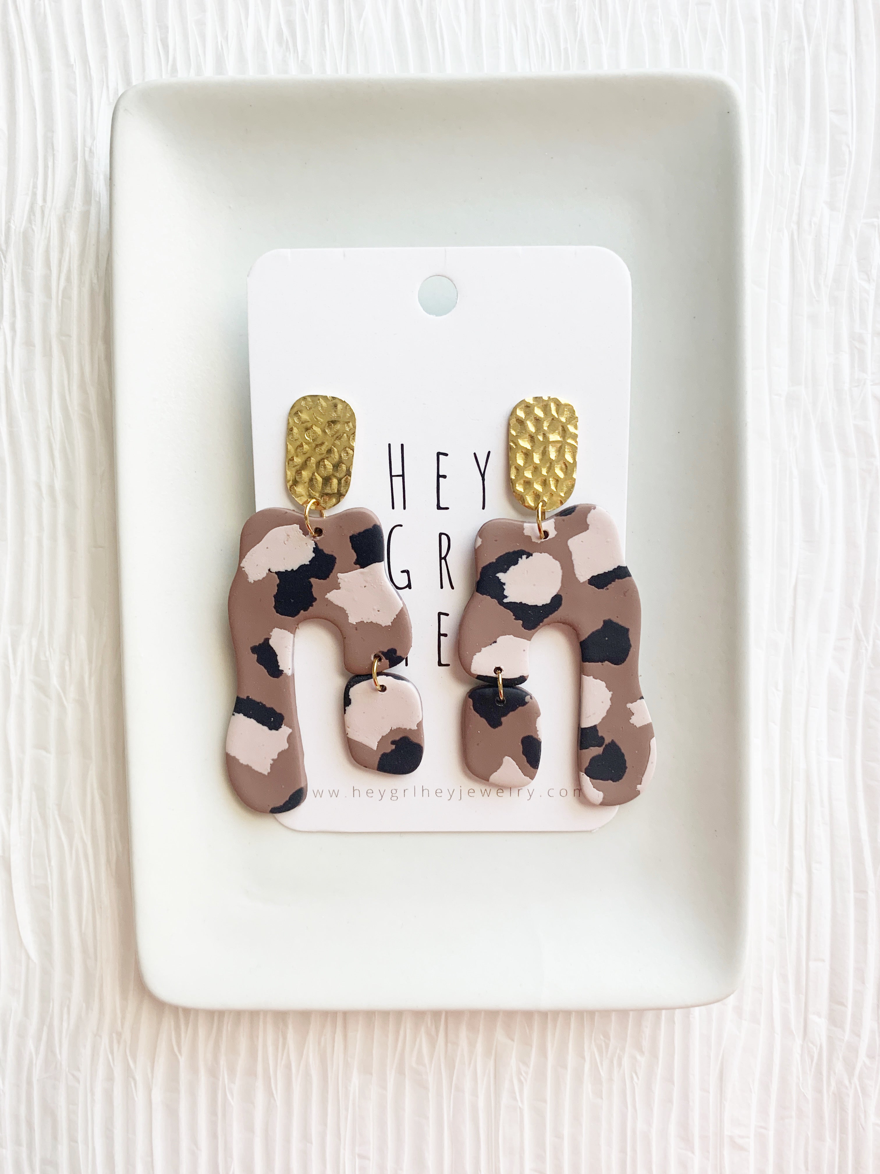 The Maude Earrings in Leopard