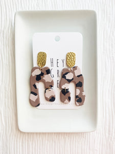The Maude Earrings in Leopard
