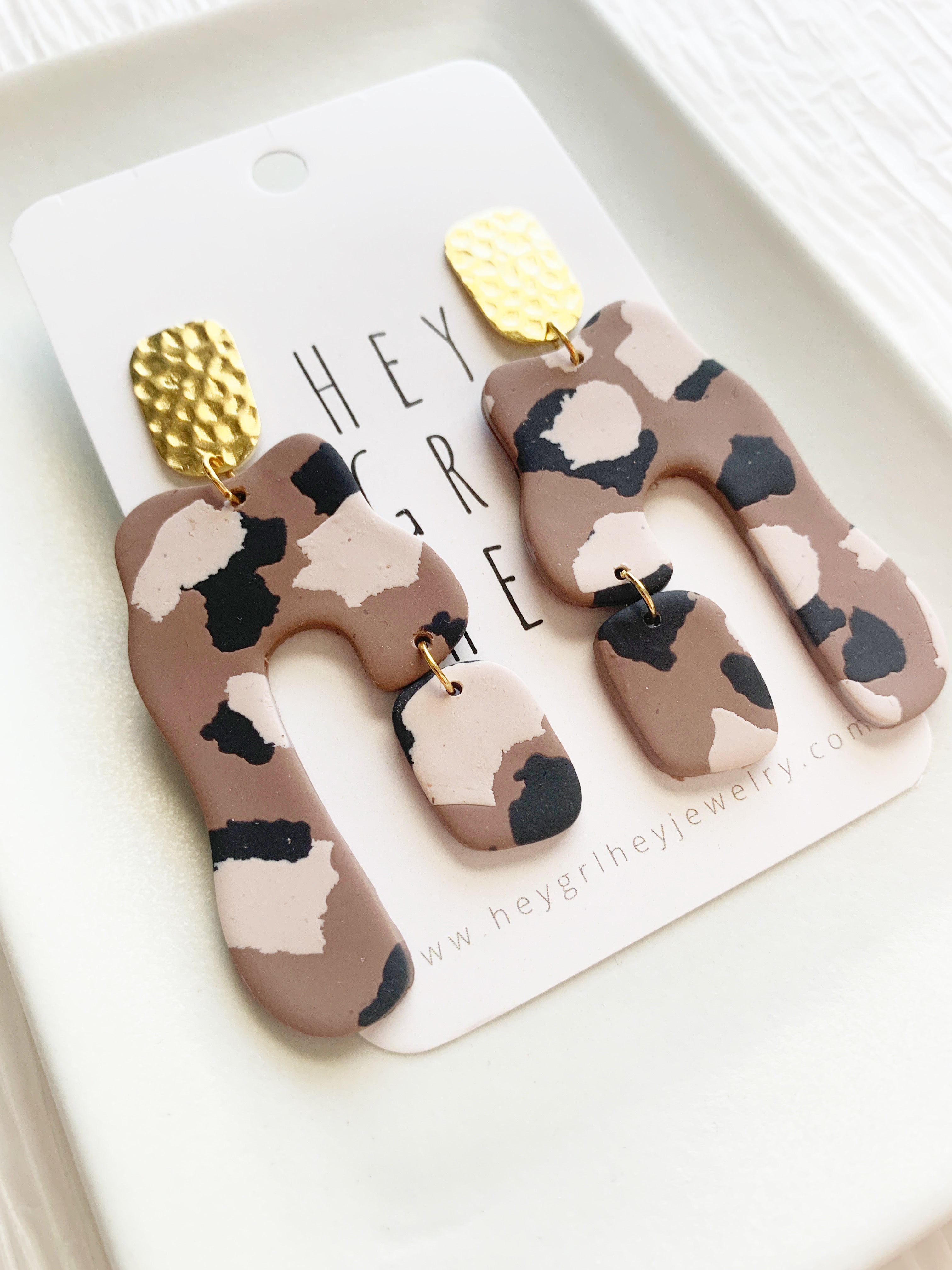 The Maude Earrings in Leopard