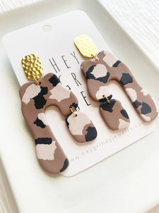 The Maude Earrings in Leopard