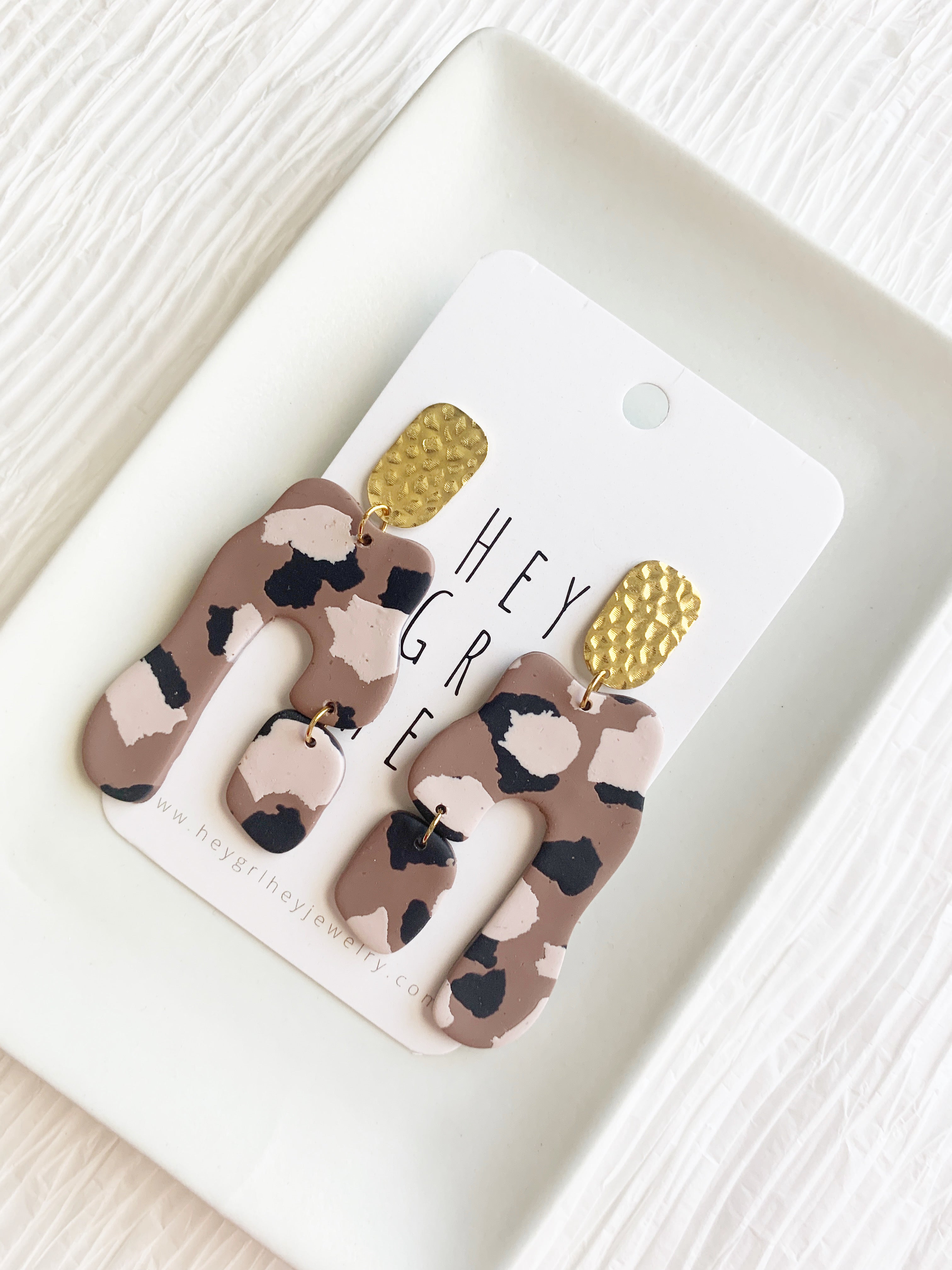 The Maude Earrings in Leopard
