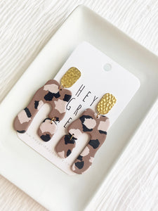 The Maude Earrings in Leopard
