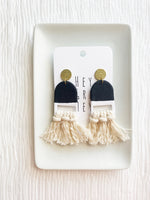 Load image into Gallery viewer, The Sylvie Macrame Earring in Black
