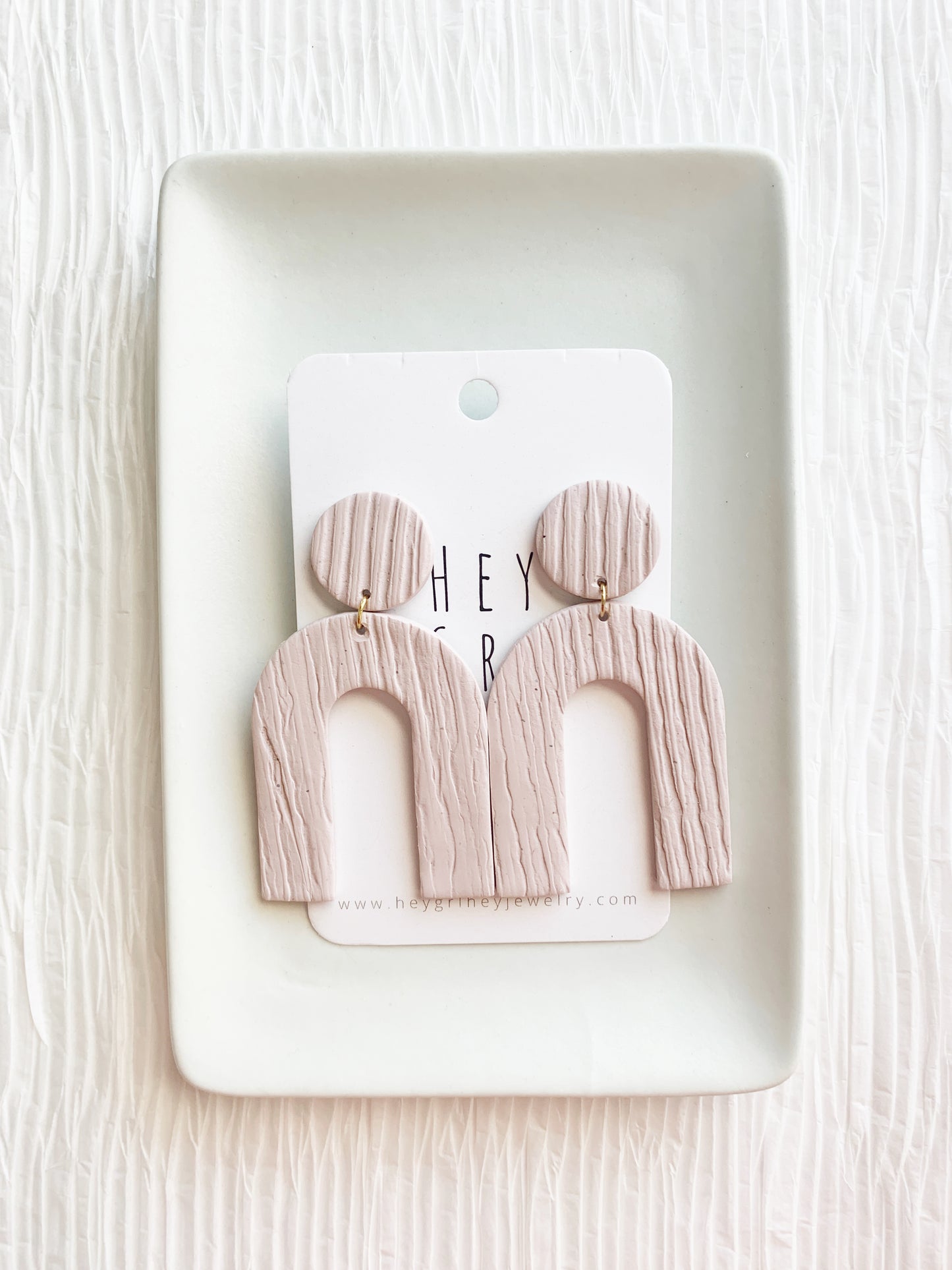 The Azeri Earrings in Cream