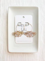Load image into Gallery viewer, Moth Hoop Earrings
