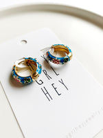 Load image into Gallery viewer, Enamel Hoop Earrings
