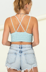 Load image into Gallery viewer, Daisy Bralette/Crop Top in Light Blue
