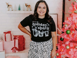 Load image into Gallery viewer, Full of Holiday Spirit Tee Shirt in Black
