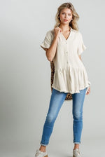 Load image into Gallery viewer, Linen Blend Boho Top
