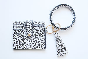 Wristlet/Wallet with Tassel + Clip + Bracelet