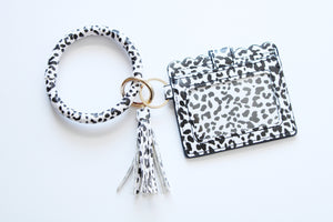 Wristlet/Wallet with Tassel + Clip + Bracelet