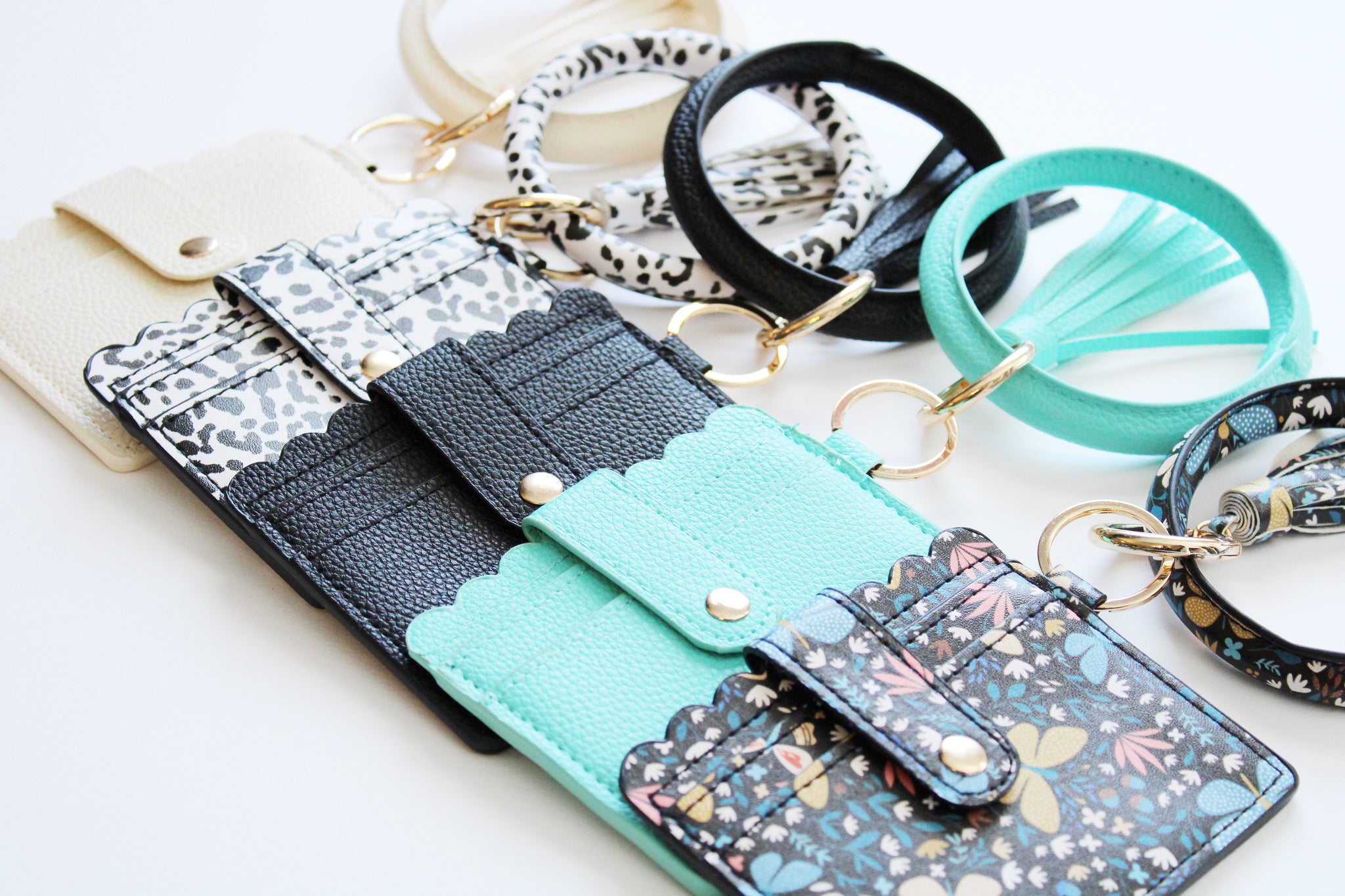 Wristlet/Wallet with Tassel + Clip + Bracelet