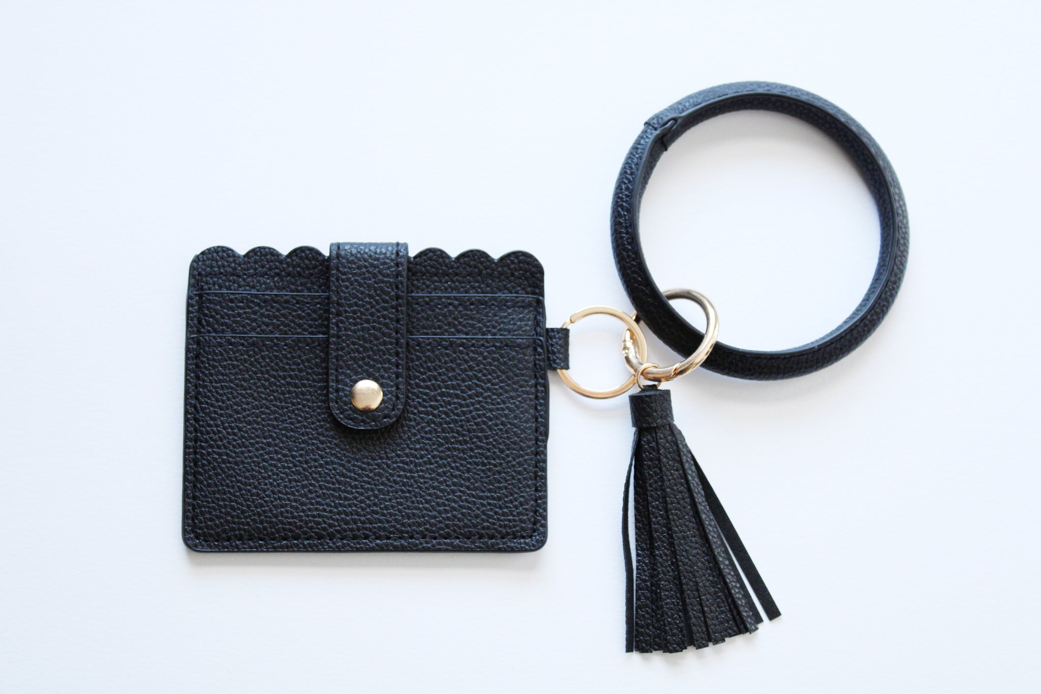 Wristlet/Wallet with Tassel + Clip + Bracelet