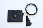 Load image into Gallery viewer, Wristlet/Wallet with Tassel + Clip + Bracelet
