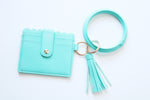 Load image into Gallery viewer, Wristlet/Wallet with Tassel + Clip + Bracelet
