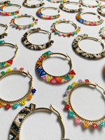 Load image into Gallery viewer, Beaded Hoop Earrings
