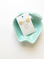 Load image into Gallery viewer, Brass Apple (Teacher Appreciation) Stud Earrings
