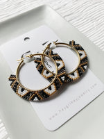 Load image into Gallery viewer, Beaded Hoop Earrings
