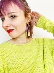 The Checkerboard Glamour Earrings
